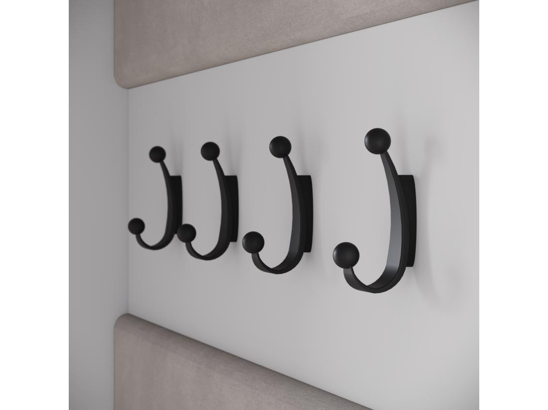 Vente Unique Penderie Moderne Avec Assise Et Miroir Blanc / Blanc Brillant