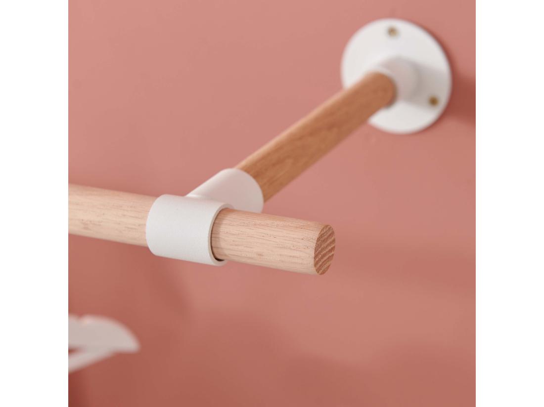 Vente Unique Penderie Murale Bois Et Métal Blanc L100 Cm ALMA