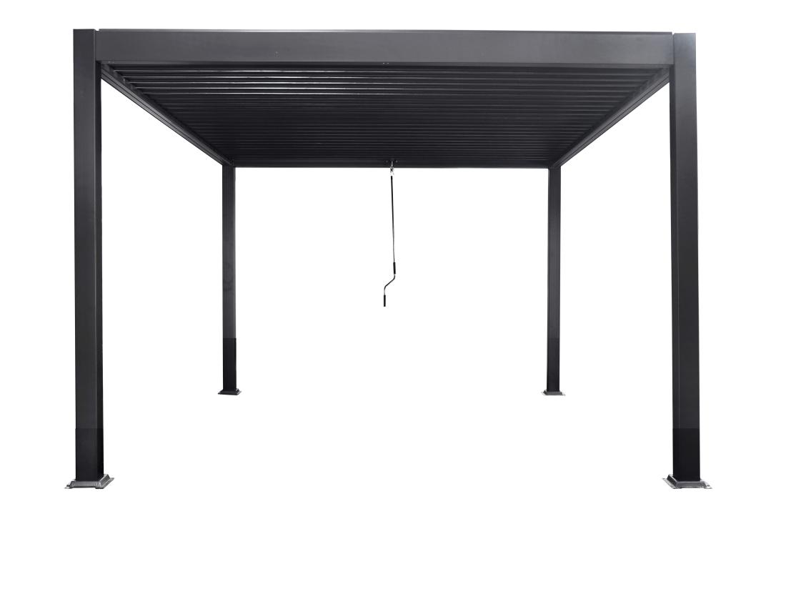 Vente Unique Pergola Bioclimatique Autoportante En Aluminium Avec Lames Orientables - 9 M² - Anthracite - AMALFI