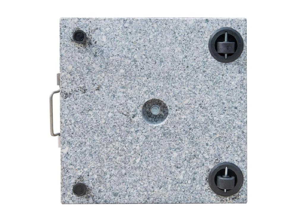 Vente Unique Pied/base De Parasol Granite Gris Poignée Et Roulettes Compatible Pied Parasol Ø 35/38/48 Mm