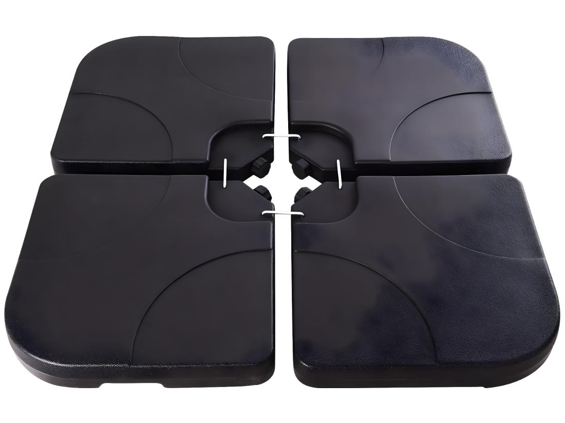 Vente Unique Pied De Parasol 4 Dalles à Lester Jusqu'à 3 X 3 - 52L - Noir
