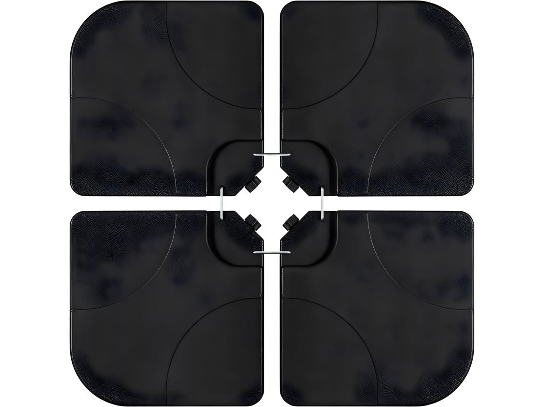 Vente Unique Pied De Parasol 4 Dalles à Lester Jusqu'à 3 X 3 - 52L - Noir