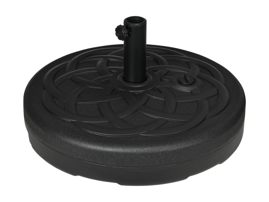 Vente Unique Pied De Parasol Base De Lestage Parasol Rond Ø 56 X 30 5H Cm à Lester Métal PE Noir