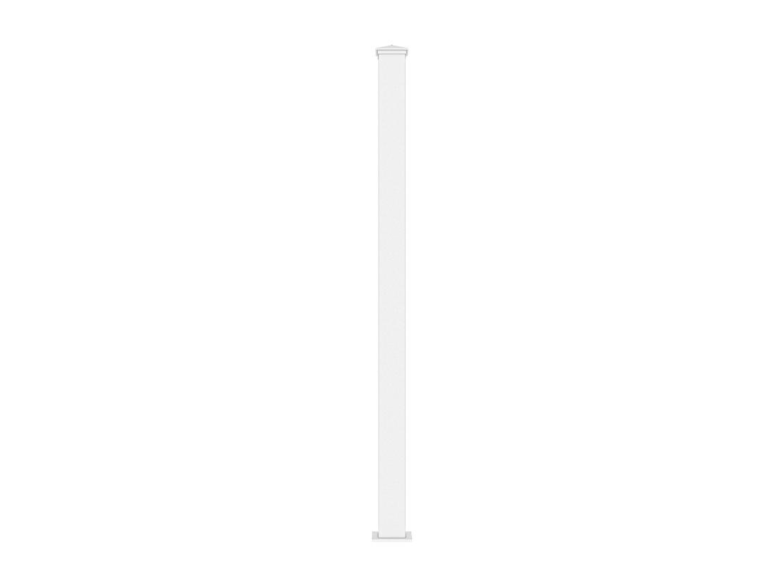 Vente Unique Pilier Pour Portail En Aluminium - L15 Cm X H190 Cm - Blanc - NERETO