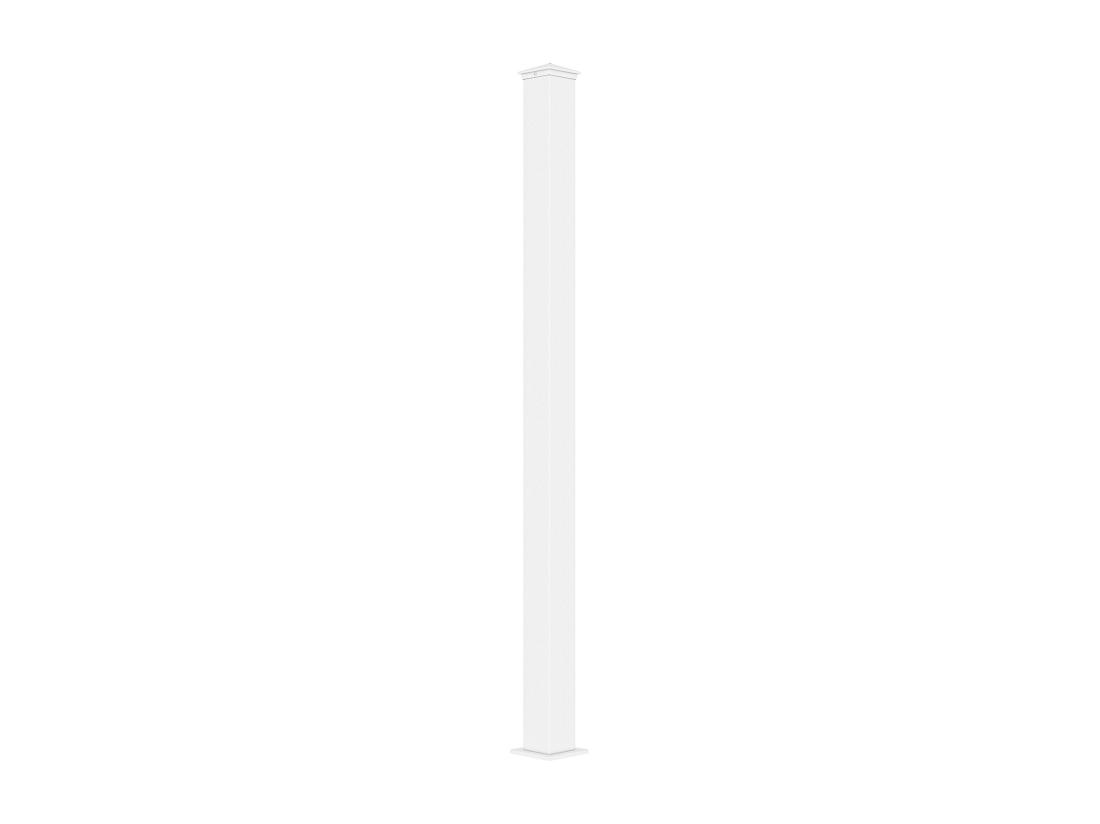 Vente Unique Pilier Pour Portail En Aluminium - L15 Cm X H190 Cm - Blanc - NERETO