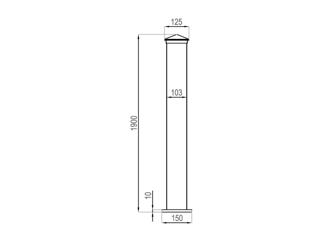 Vente Unique Pilier Pour Portail En Aluminium - L15 Cm X H190 Cm - Blanc - NERETO