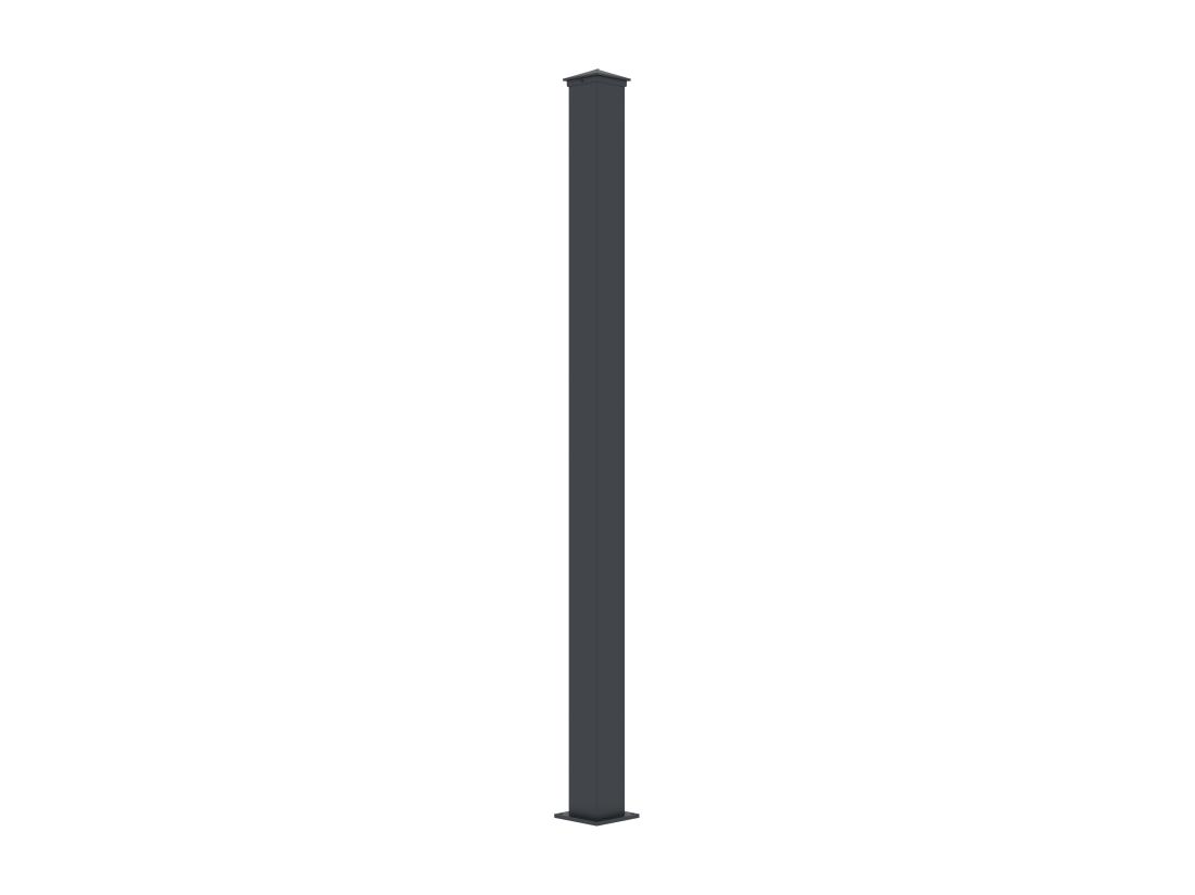 Vente Unique Pilier Pour Portail En Aluminium - L15 Cm X H190 Cm - Anthracite - NERETO