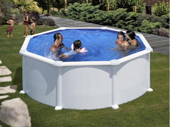 vente unique Piscine acier blanc Atlantis ronde 3 70 x 1 32 m - Gré