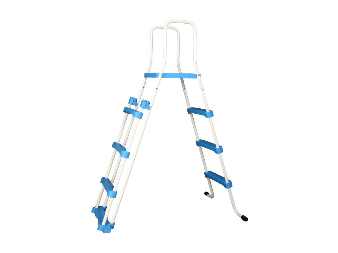 vente unique Piscine acier ronde aspect bois "Punta cana" - Ø 5.50 x 1.20 m