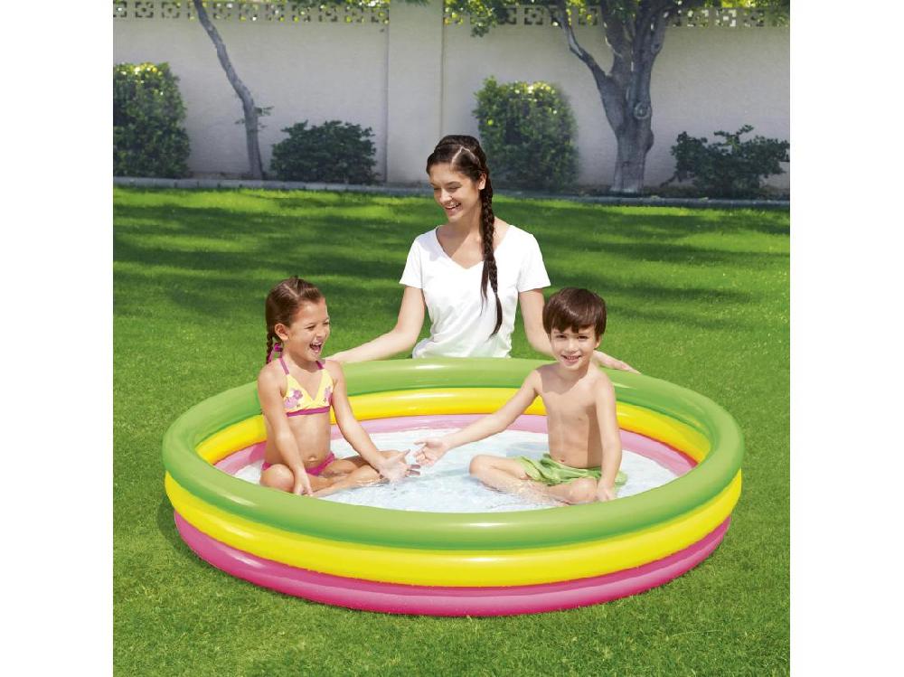 Vente Unique Piscine Arc En Ciel Ronde 3 Boudins - D 152 X H 30 Cm