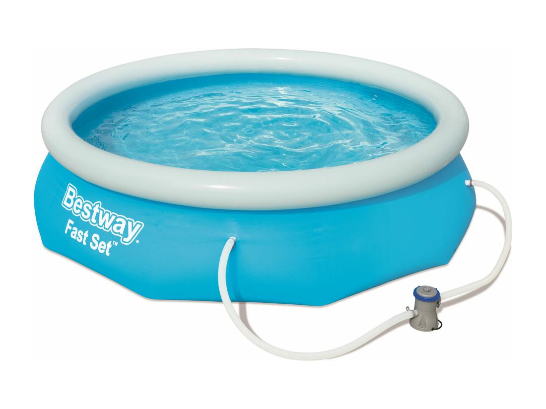 vente unique Piscine Autoportante Bestway Fast Set 305x76 cm Filtre à Cartouche de 1.249 litres/heure