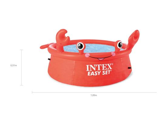 Vente Unique Piscine Autoportée Easy Set Crabe 1 83 X 0 51 M - Intex