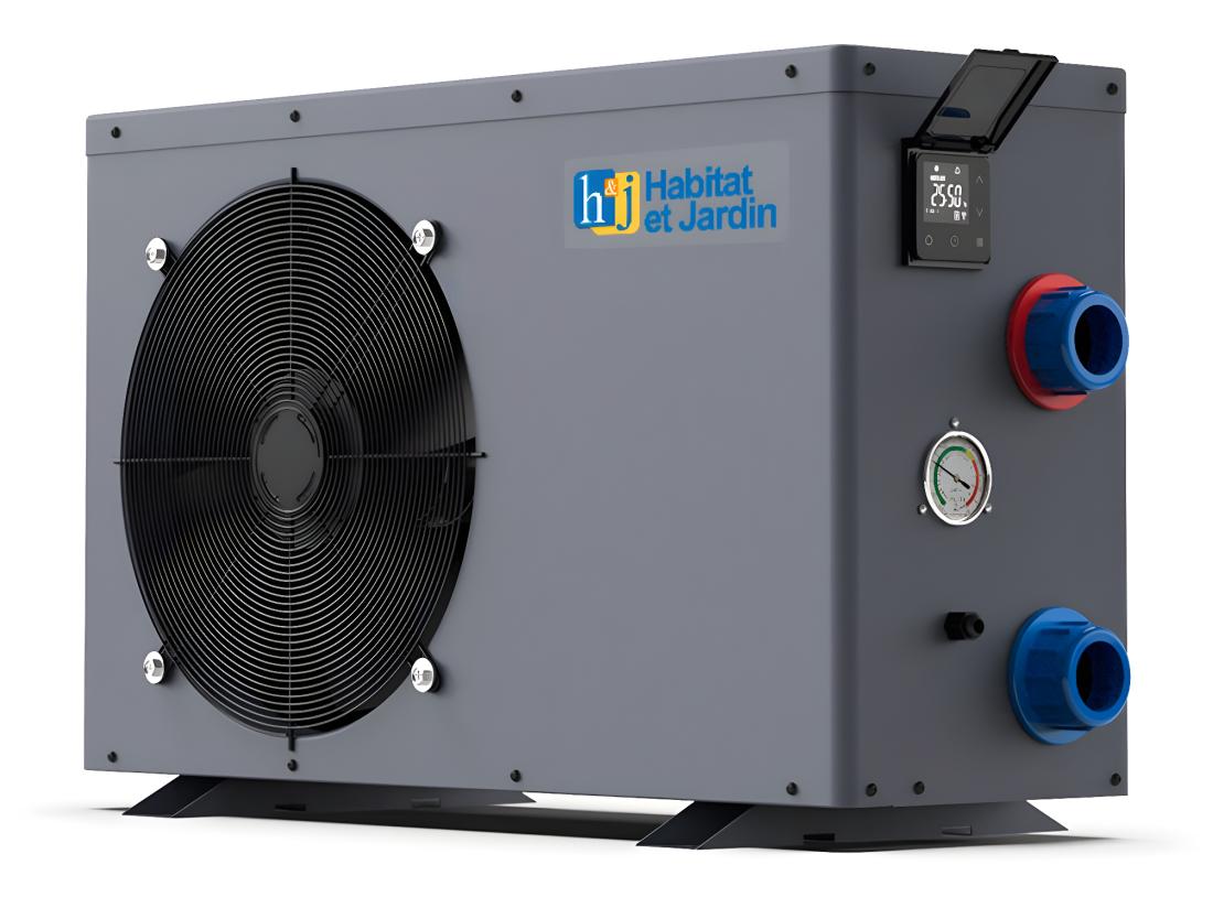 vente unique Piscine bois en kit rectangle " Tampa 145 " - 7.20 x 4.20 x 1.44 + Pompe à chaleur - Puissance 6.1 kW