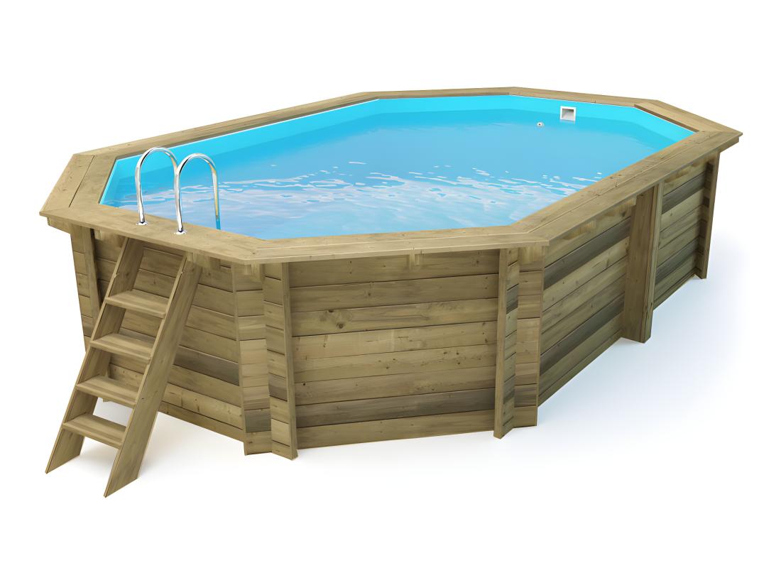 Vente Unique Piscine Bois " Miami 130 " - 4.86 X 3.36 X 1.30 M