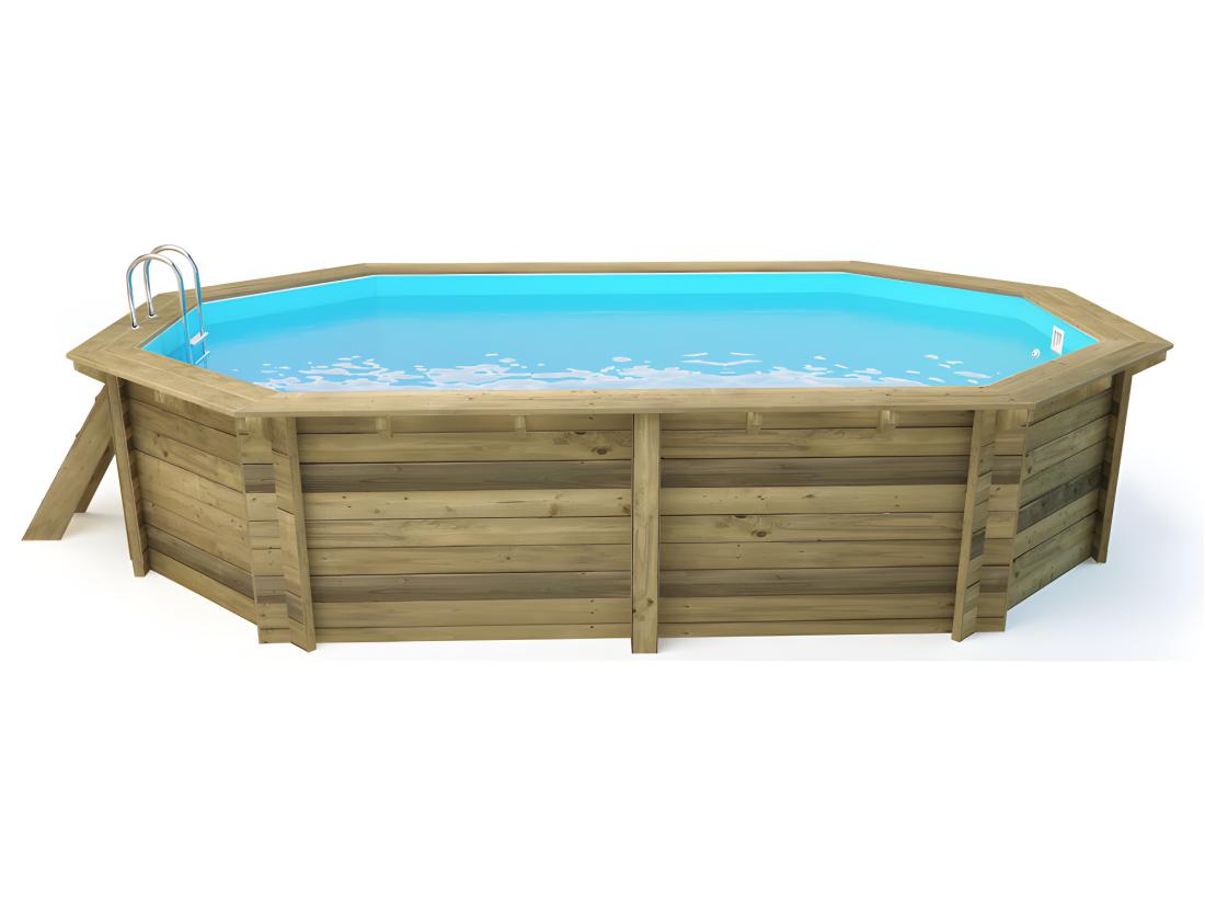 vente unique Piscine bois " Miami 130 " - 4.86 x 3.36 x 1.30 m