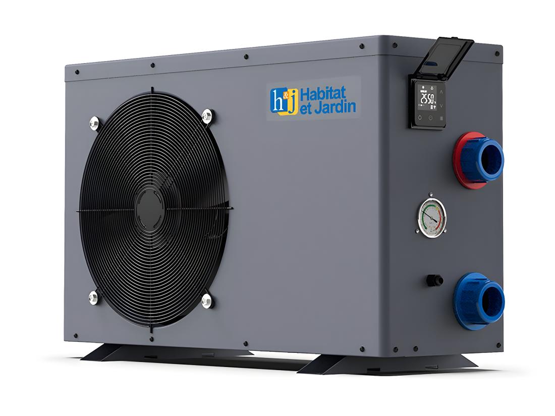 Vente Unique Piscine Bois Rectangle " Panama "- 6.20 X 4.10 X 1.45 M + Pompe à Chaleur - Puissance 6.1 KW