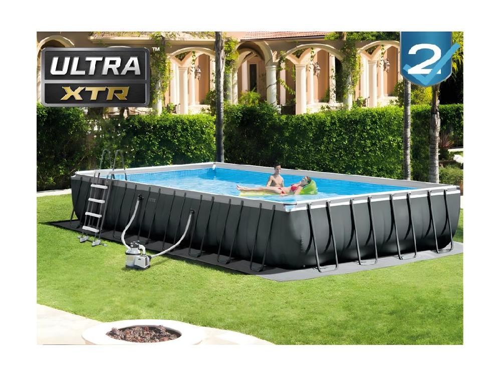 Vente Unique Piscine De Jardin 975x488x132 Cm Avec Pompe échelle Et Accessoires