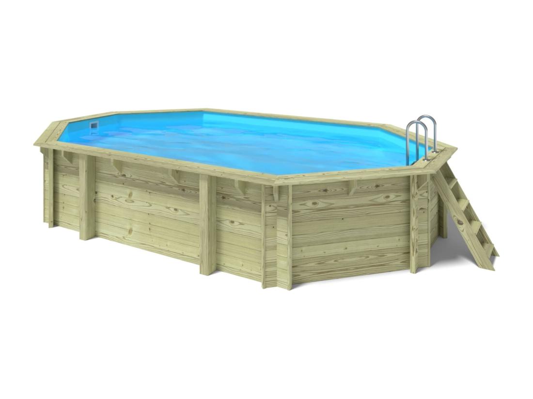 Vente Unique Piscine En Bois 6 57x4 07 - H.1 20 M - Avec Filtration - BAS748OSPI - ALTANKA