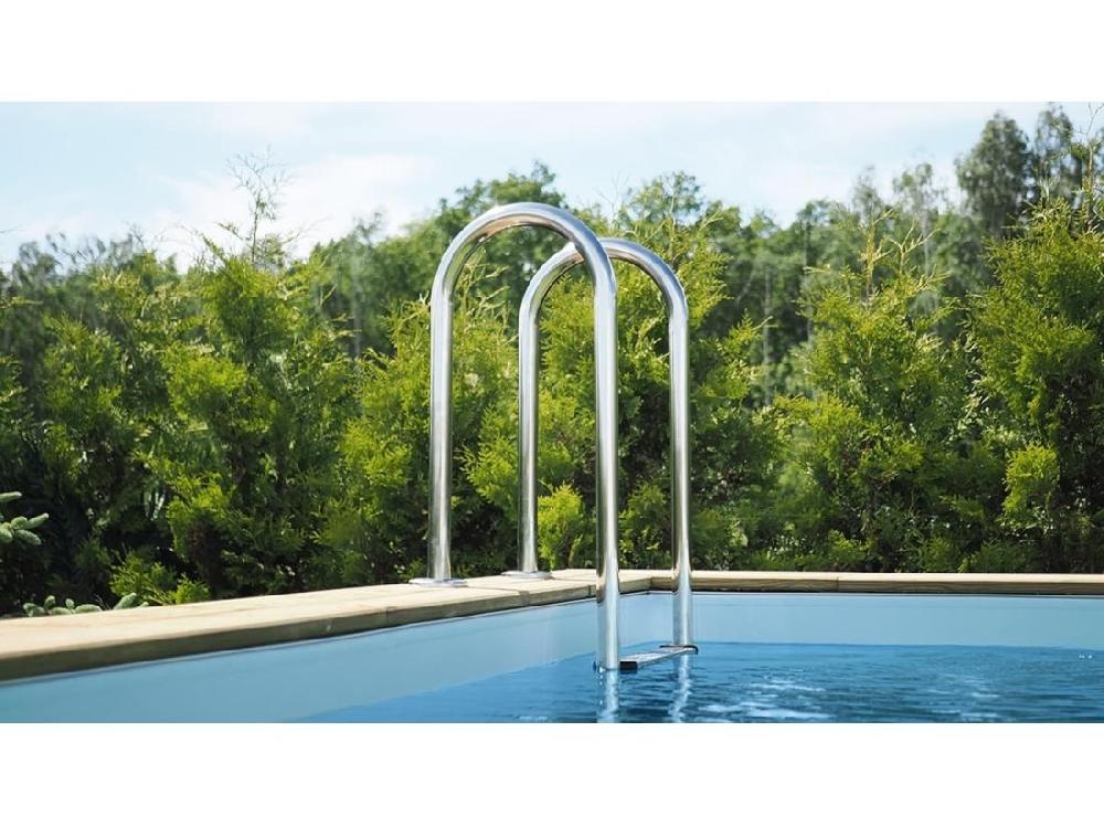 Vente Unique Piscine En Bois 8 57x4 57 - H.1 31 M - Avec Filtration - BAS746OSPI - ALTANKA