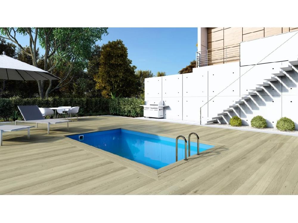 Vente Unique Piscine En Bois Aqua 4 65x2 85 - H.1 24 M - Avec Filtration - BAS7306OSPI - ALTANKA