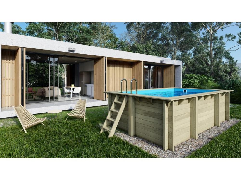 vente unique Piscine en bois Aqua 4 65x2 85 - H.1 24 m - avec filtration - BAS7306OSPI - ALTANKA