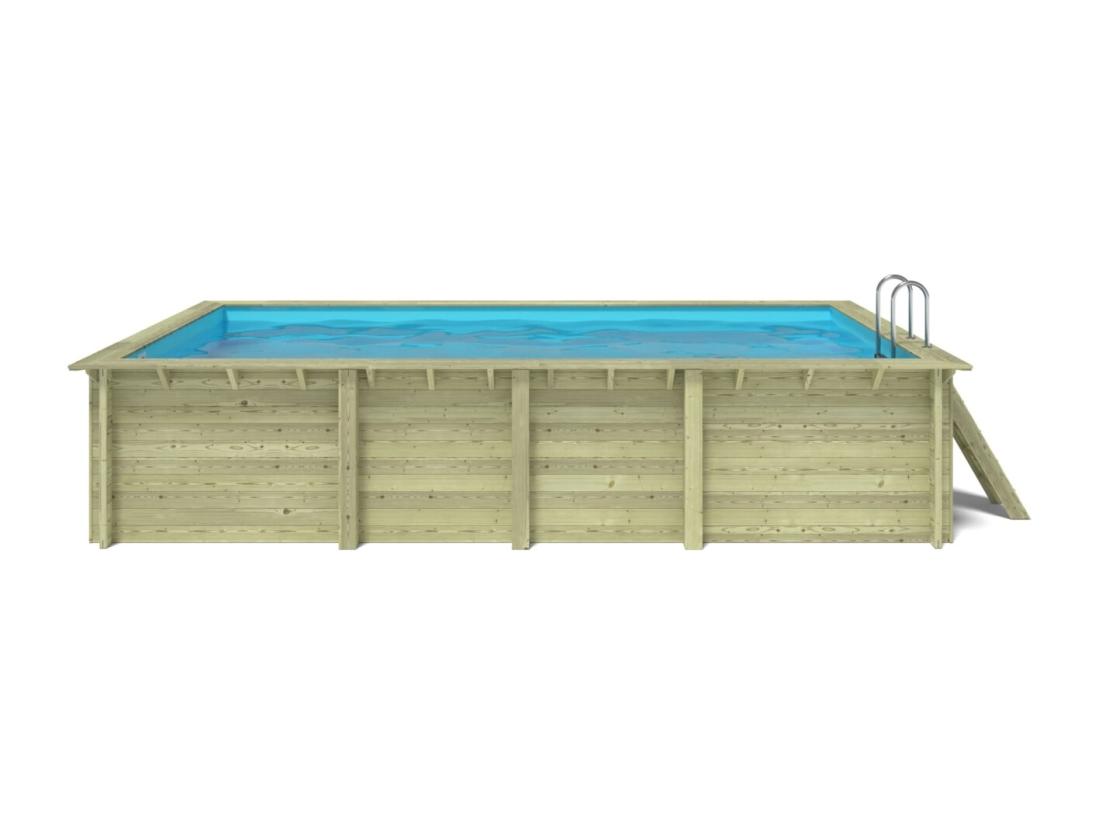Vente Unique Piscine En Bois Aqua 7x3 75 - H.1 45 M - Avec Filtration - BAS7308OSPI - ALTANKA