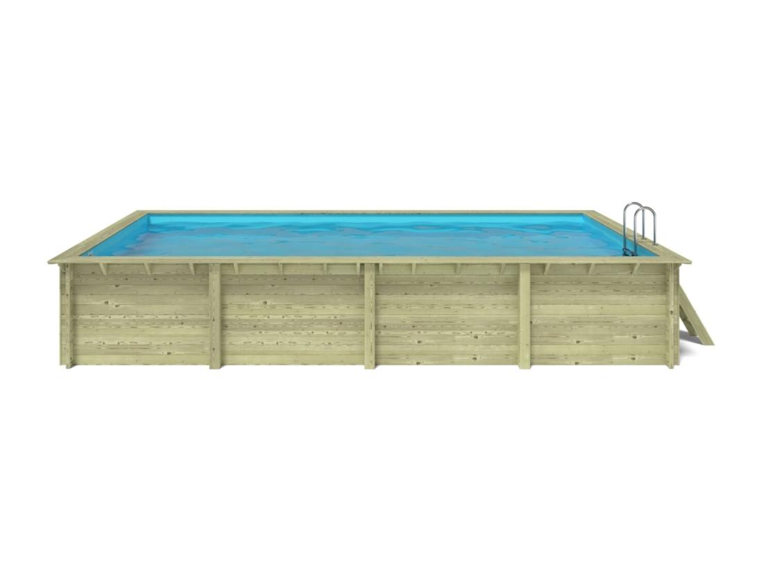 Vente Unique Piscine En Bois Aqua 8 5x4 35 - H.1 45 M - Avec Filtration - BAS7309OSPI - ALTANKA