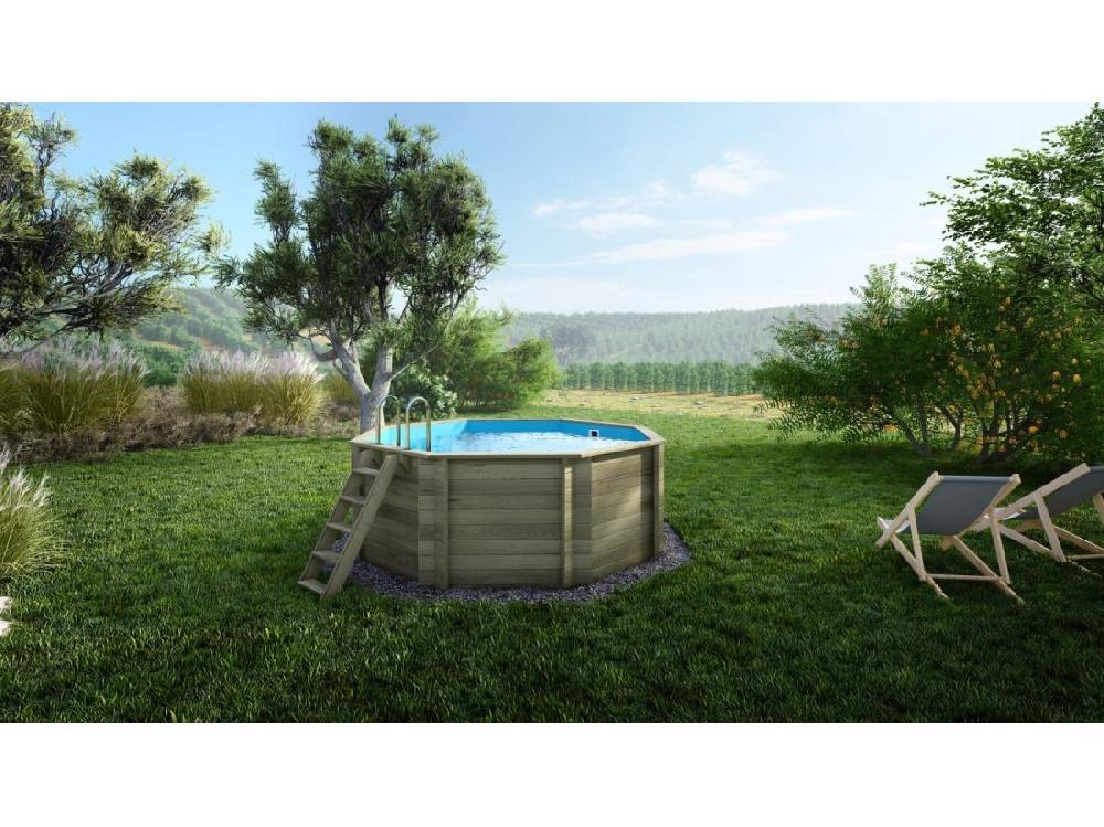 vente unique Piscine en bois Coral 3 25x3 25 - H.1 18 m - avec filtration et coffre - BAS7301OSP+SZA - ALTANKA