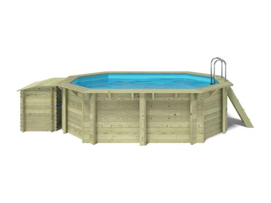 Vente Unique Piscine En Bois Nemo 4 3x3 - H.1 18 M - Avec Filtration Et Coffre - BAS7302OSPI+SZA - ALTANKA