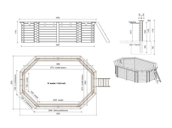 Vente Unique Piscine En Bois Nemo 4 3x3 - H.1 18 M - Avec Filtration Et Coffre - BAS7302OSPI+SZA - ALTANKA