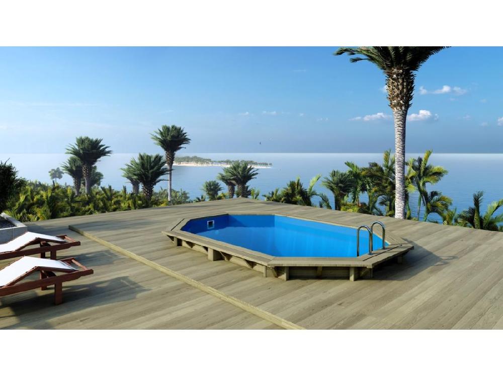 Vente Unique Piscine En Bois Nemo 4 3x3 - H.1 18 M - Avec Filtration - BAS7302OSPI - ALTANKA