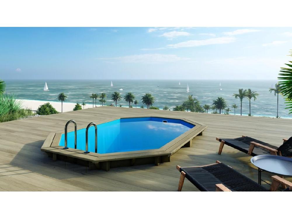 Vente Unique Piscine En Bois Nemo 4 3x3 - H.1 31 M - Avec Filtration Et Coffre - BAS7303OSPI+SZA - ALTANKA