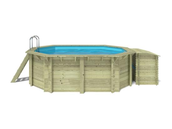 Vente Unique Piscine En Bois Nemo 4 3x3 - H.1 31 M - Avec Filtration Et Coffre - BAS7303OSPI+SZA - ALTANKA