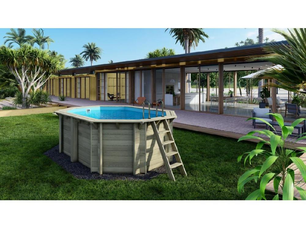 vente unique Piscine en bois Nemo 4 3x3 - H.1 31 m - avec filtration et coffre - BAS7303OSPI+SZA - ALTANKA