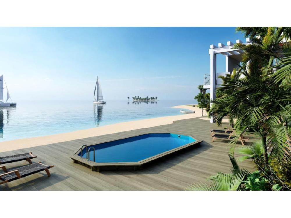 Vente Unique Piscine En Bois Nemo 7 3x3 97 - H.1 45 M - Avec Filtration Et Coffre - BAS7305OSPI+SZA - ALTANKA