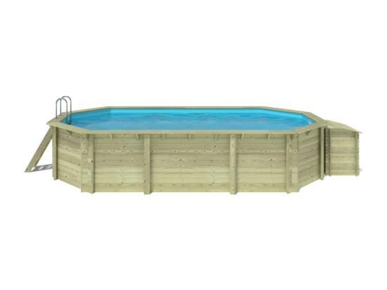 Vente Unique Piscine En Bois Nemo 7 3x3 97 - H.1 45 M - Avec Filtration Et Coffre - BAS7305OSPI+SZA - ALTANKA