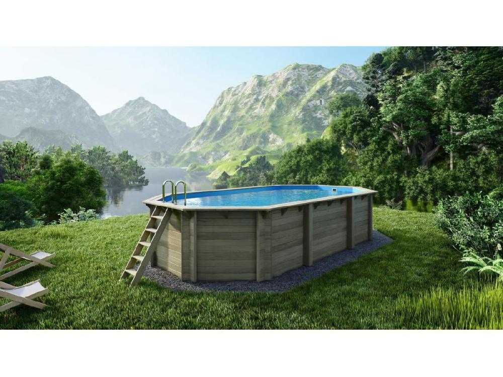 vente unique Piscine en bois Nemo 7 3x3 97 - H.1 45 m - avec filtration - BAS7305OSPI - ALTANKA