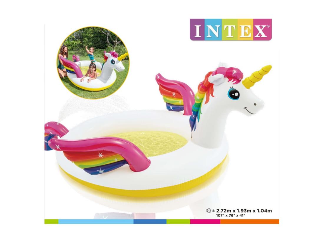 Vente Unique Piscine Enfant Fontaine "Licorne" 272cm Multicolore