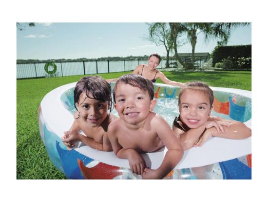 Vente Unique Piscine Gonflable - Elliptique - 229 X 152 X 51 Cm