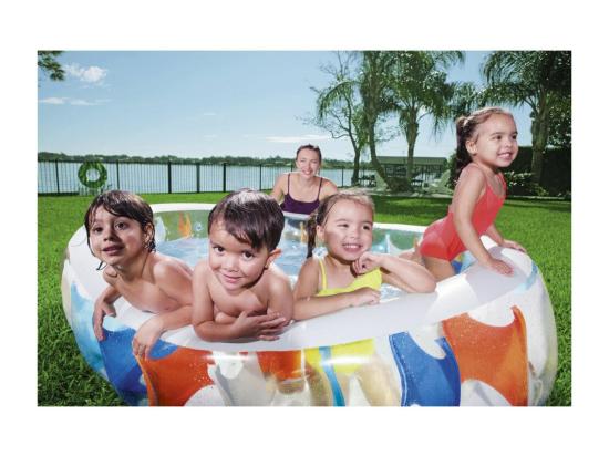 Vente Unique Piscine Gonflable - Elliptique - 229 X 152 X 51 Cm