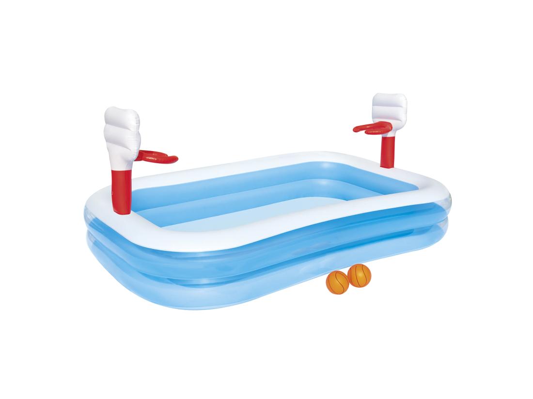 Vente Unique Piscine Gonflable Pour Enfants Avec Panier De Basket Bestway 254x168x102 Cm