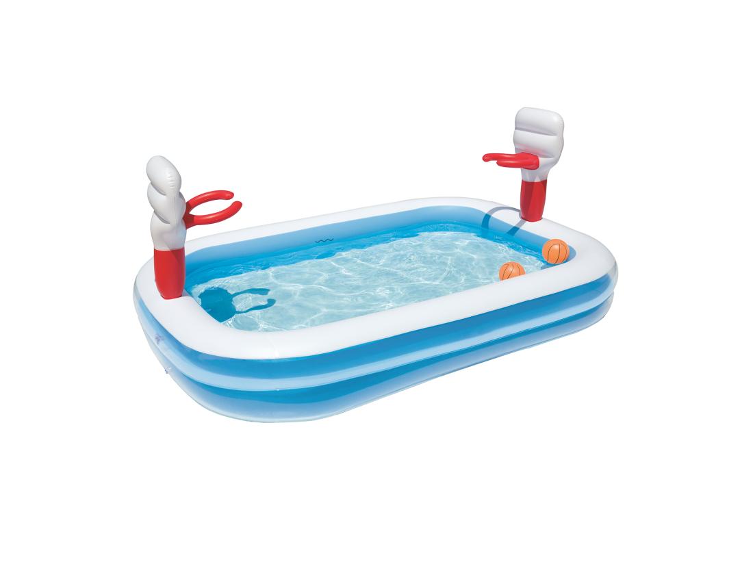 vente unique Piscine Gonflable Pour Enfants avec Panier de Basket Bestway 254x168x102 cm