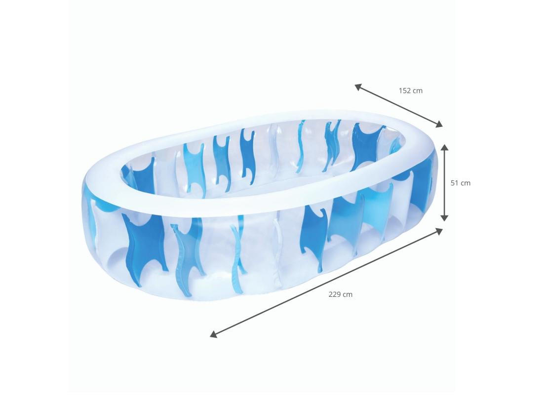 Vente Unique Piscine Gonflable Pour Enfants Bestway Elíptica 229x152x51 Cm Bleu