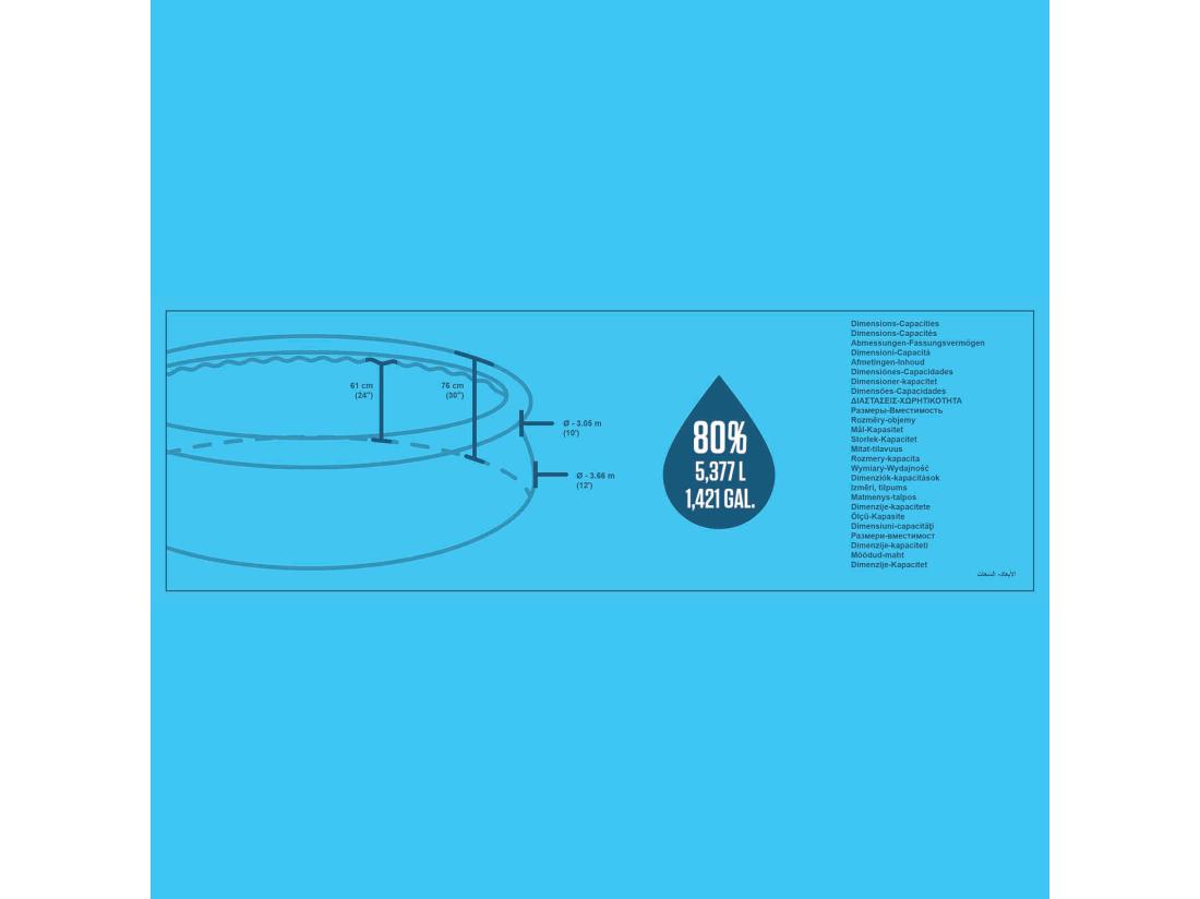 Vente Unique Piscine Gonflable Pour Enfants Bestway Fast Set Design Rotin Ø366x76 Cm Avec Épurateur à Cartouche De 1.249 L/h