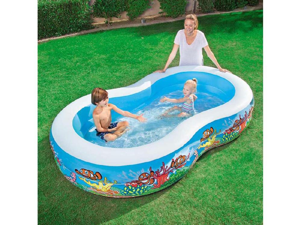 Vente Unique Piscine Gonflable Pour Enfants Bestway Fond Marins 262x157x46 Cm