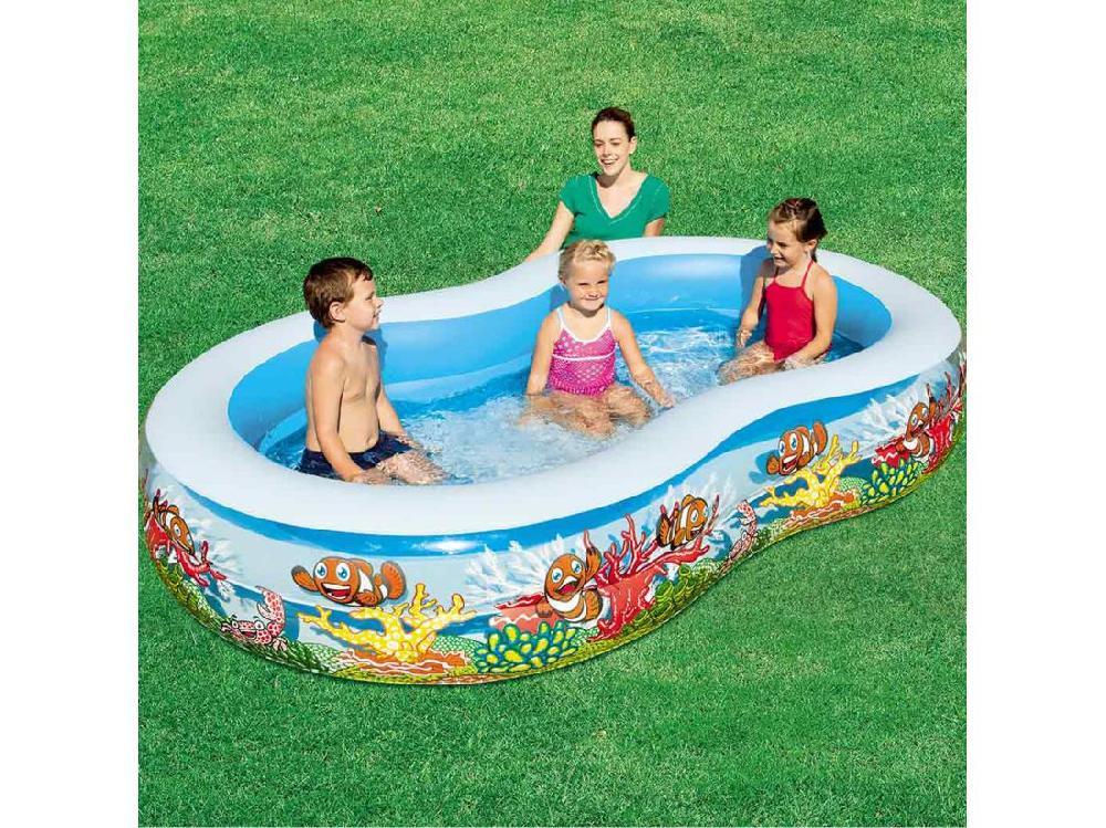 Vente Unique Piscine Gonflable Pour Enfants Bestway Fond Marins 262x157x46 Cm