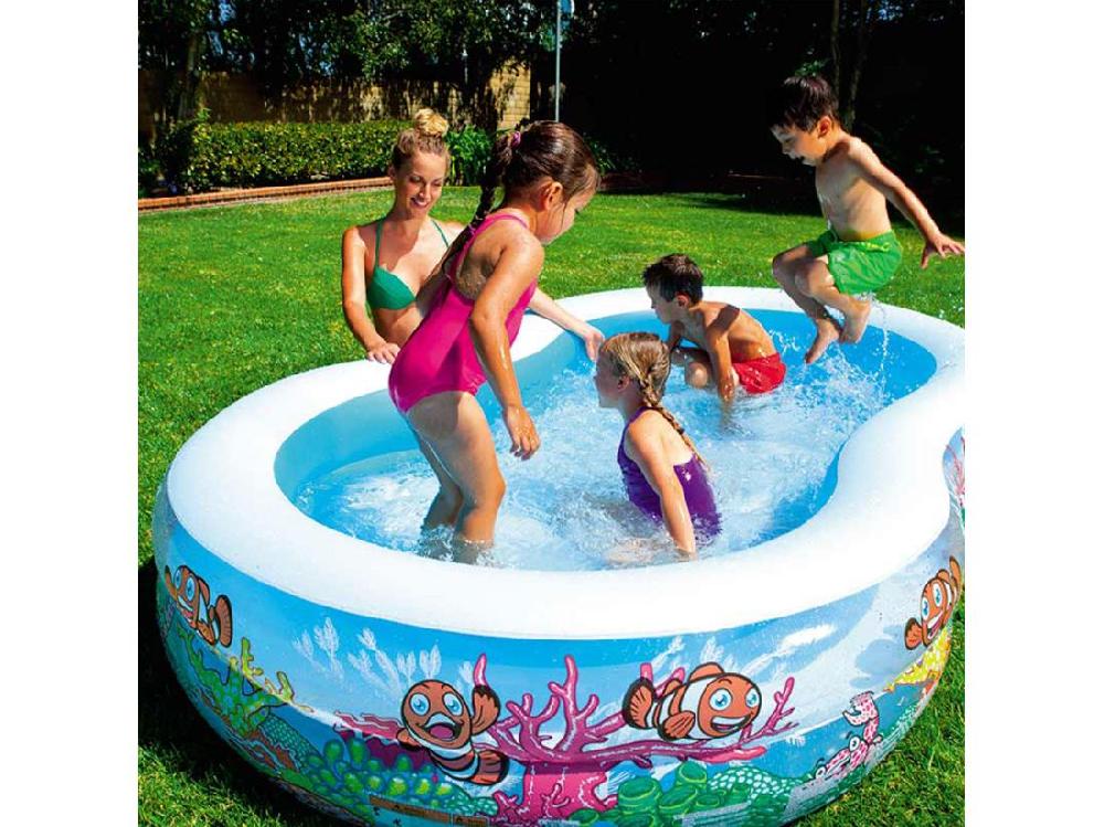 vente unique Piscine Gonflable Pour Enfants Bestway Fond Marins 262x157x46 cm