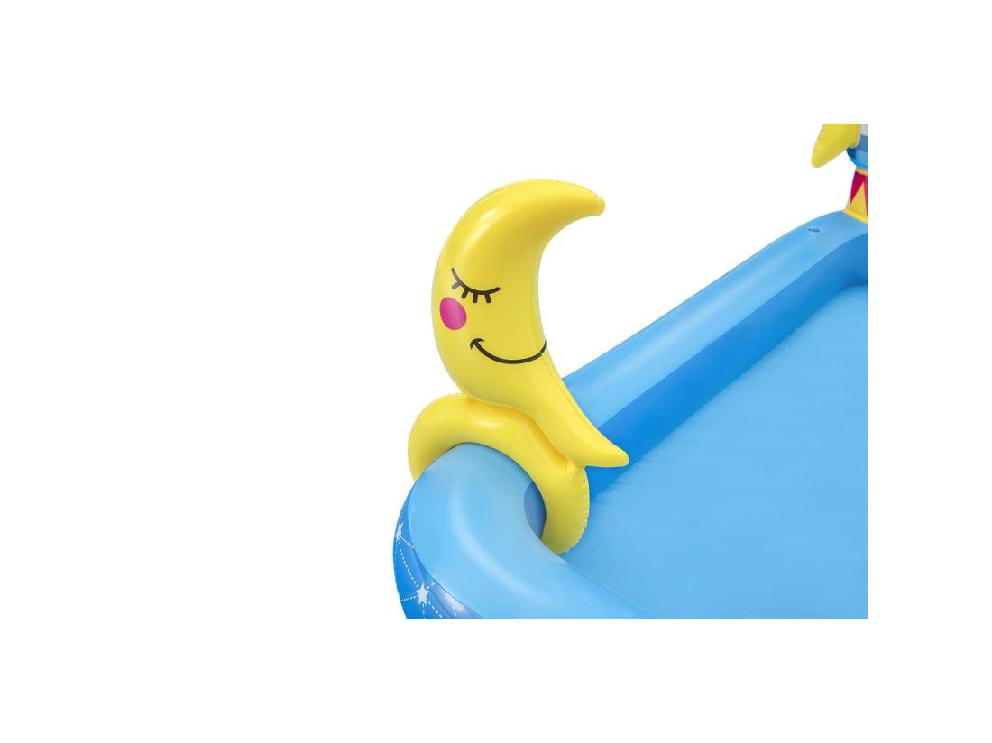 Vente Unique Piscine Gonflable Pour Enfants Bestway Petit Astronaute 228x206x84 Cm Toboggan Plus De 2 Ans