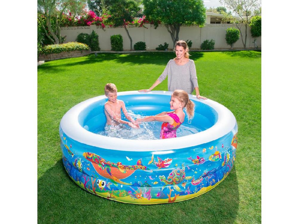 Vente Unique Piscine Gonflable Pour Enfants Bestway Play Aquarium 196x53 Cm