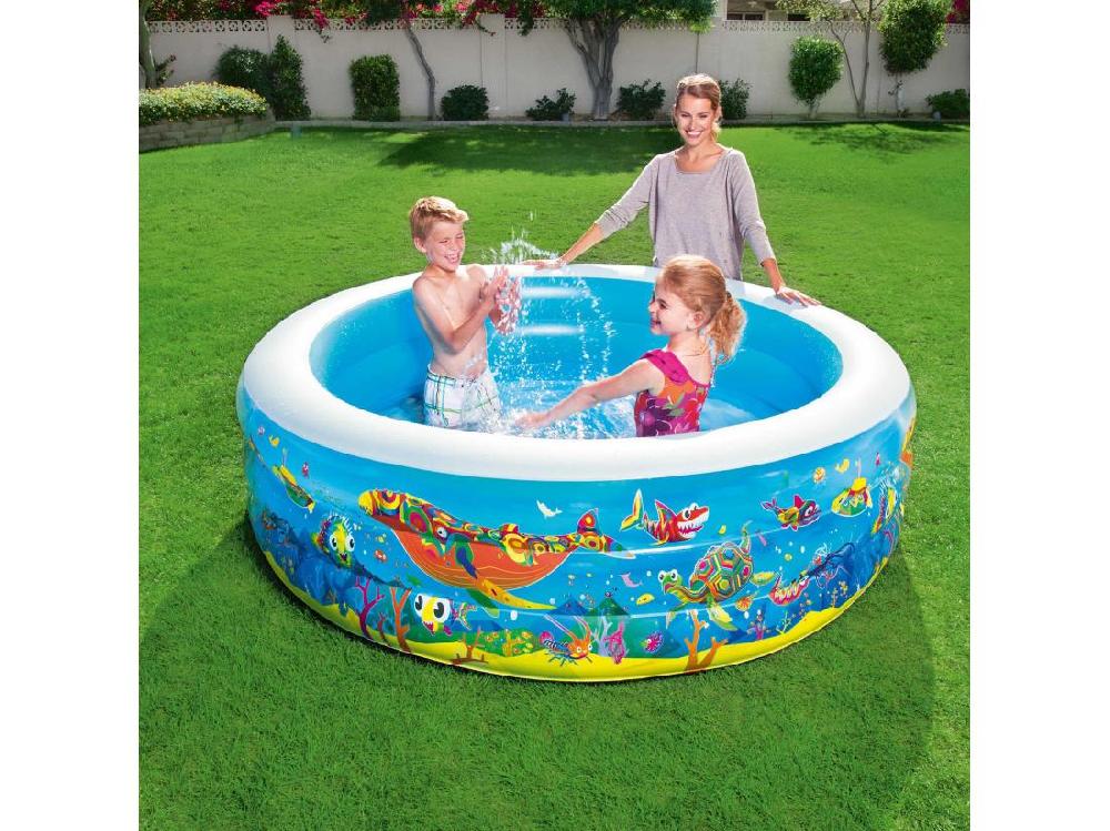 Vente Unique Piscine Gonflable Pour Enfants Bestway Play Aquarium 196x53 Cm